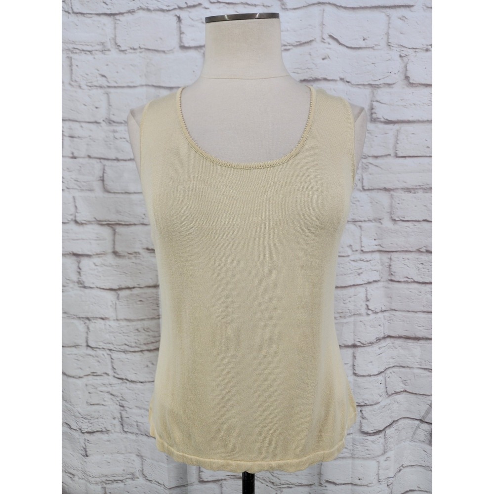 Vintage Rena Rowan Silk Top Knit Euro‎ Chic Minimalist Coastal Old Money Medium